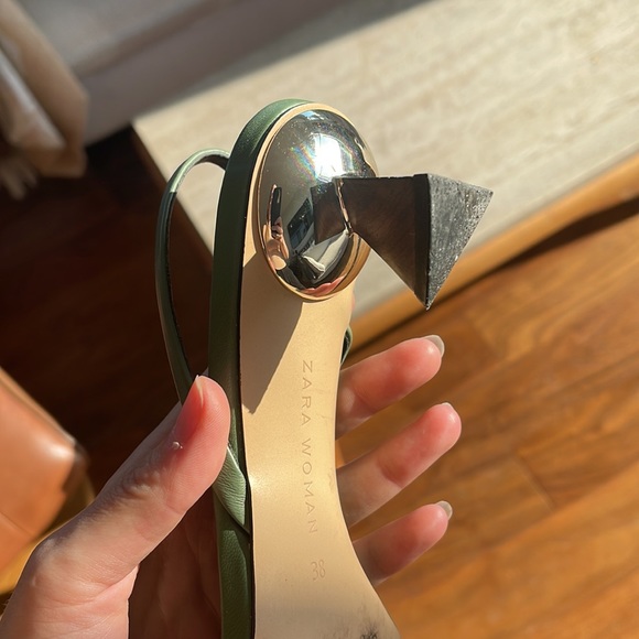 ZARA Strappy Green Sandals ‘38’ - Picture 11 of 12